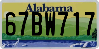 AL license plate 67BW717