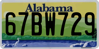 AL license plate 67BW729