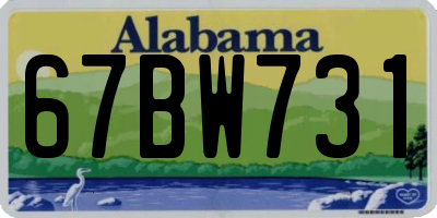 AL license plate 67BW731