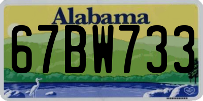AL license plate 67BW733