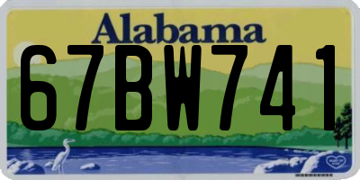 AL license plate 67BW741