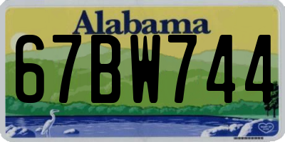 AL license plate 67BW744