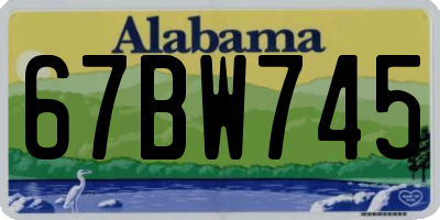 AL license plate 67BW745