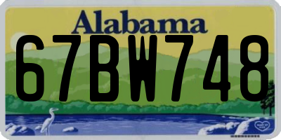 AL license plate 67BW748