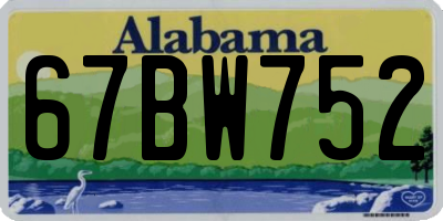 AL license plate 67BW752