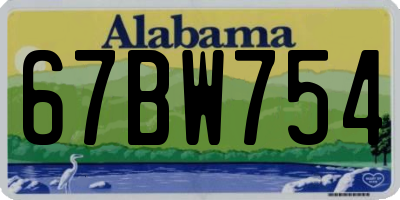 AL license plate 67BW754