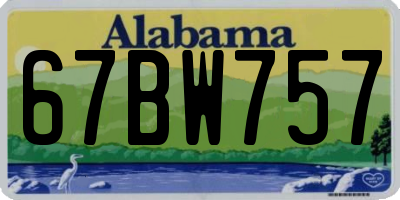 AL license plate 67BW757