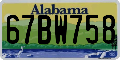 AL license plate 67BW758