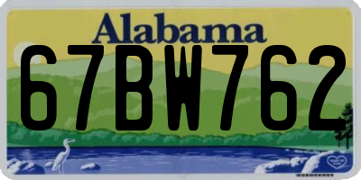 AL license plate 67BW762