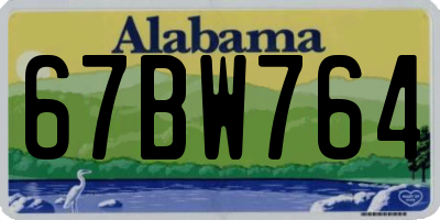 AL license plate 67BW764