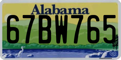 AL license plate 67BW765