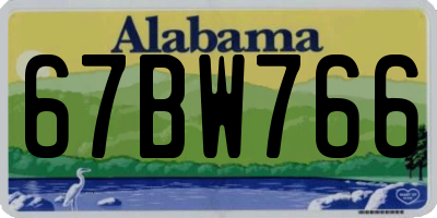 AL license plate 67BW766