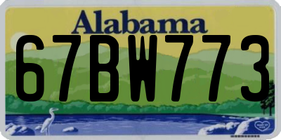 AL license plate 67BW773