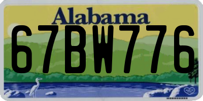 AL license plate 67BW776