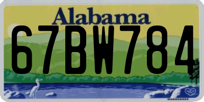 AL license plate 67BW784