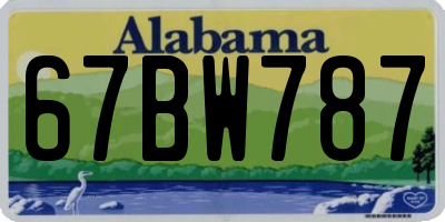 AL license plate 67BW787