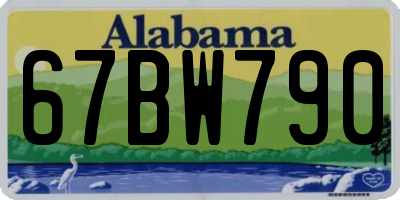 AL license plate 67BW790