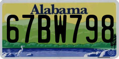 AL license plate 67BW798