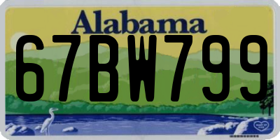 AL license plate 67BW799