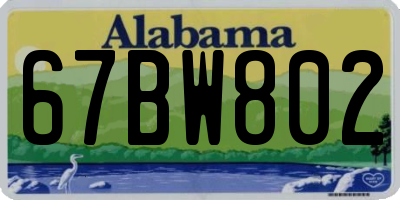 AL license plate 67BW802