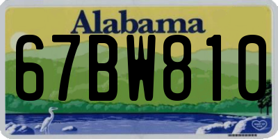 AL license plate 67BW810