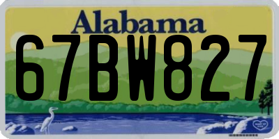 AL license plate 67BW827