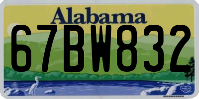 AL license plate 67BW832