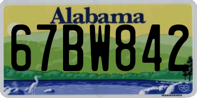 AL license plate 67BW842