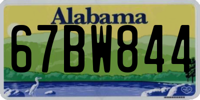 AL license plate 67BW844