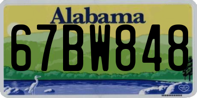 AL license plate 67BW848