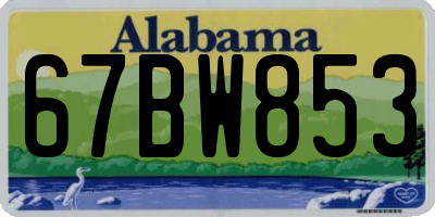 AL license plate 67BW853