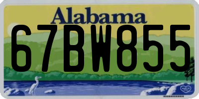 AL license plate 67BW855