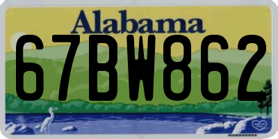 AL license plate 67BW862