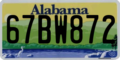 AL license plate 67BW872