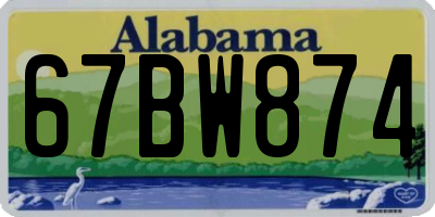 AL license plate 67BW874