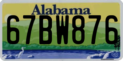 AL license plate 67BW876