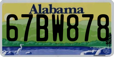 AL license plate 67BW878