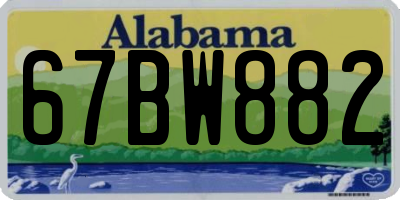 AL license plate 67BW882