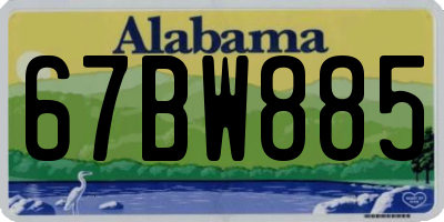 AL license plate 67BW885