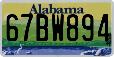 AL license plate 67BW894