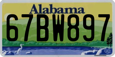 AL license plate 67BW897