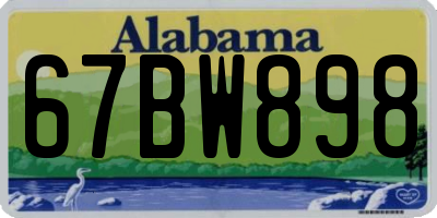 AL license plate 67BW898