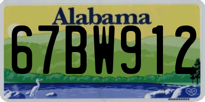 AL license plate 67BW912