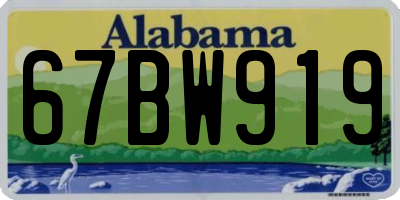 AL license plate 67BW919