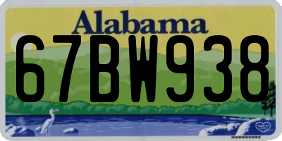AL license plate 67BW938