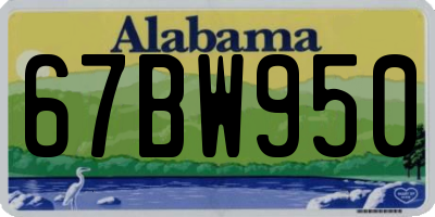 AL license plate 67BW950