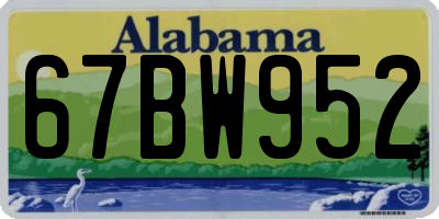 AL license plate 67BW952