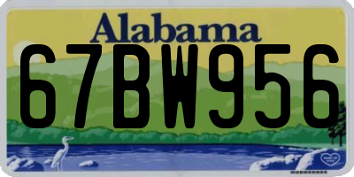 AL license plate 67BW956