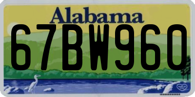 AL license plate 67BW960