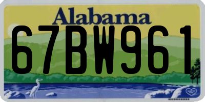 AL license plate 67BW961